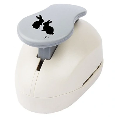 Afbeelding van Ideen mit Herz Enorme konijnenperforator, patroongrootte 6,7 cm x 4,5 cm, motiefpons, voor Pasen, wenskaarten en tafelkaarten inclusief