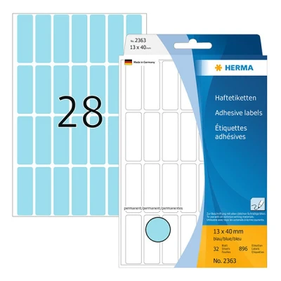 Image de HERMA étiquettes multi usage, 13 x 40 mm, bleu, grand paquet contenu: 896 pièces 2363