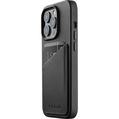 Afbeelding van MUJJO Leather Wallet Case iPhone 14 Pro zwart CL 028 BK