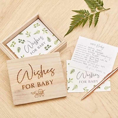 Afbeelding van Ginger Ray Botanical Baby Wenskaartjes in Doosje 50 Kaarten