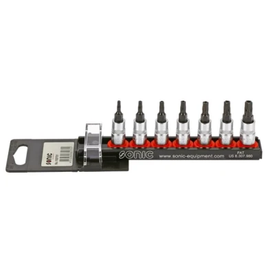 Afbeelding van SONIC 100701 Doppenset 7 Torx TR, Chroom vanadium staal, Aluminium 1/4 Vierkant