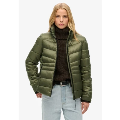 Afbeelding van Superdry FUJI Quilted Padded Winterjas, Dames, Maat: 42, Dusty olive green