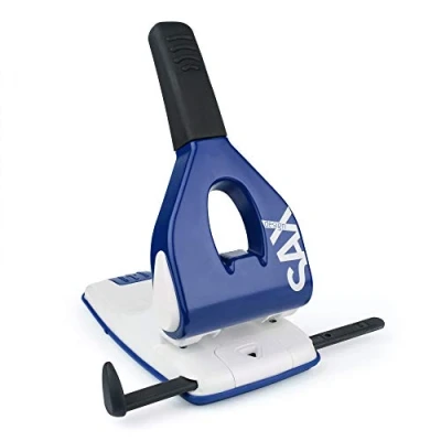 Afbeelding van SAX 618 perforator met grote capaciteit, 65 vellen, aanslagclip, antislip gripzone, lage inspanning, modern en elegant design