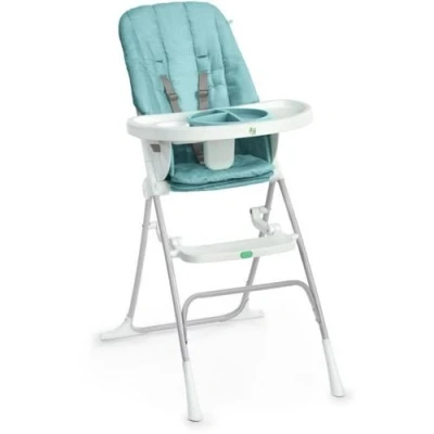 Image de Chaise haute compacte Avec assiette sécurisée Pliage à plat Collection Sun Valley Gris
