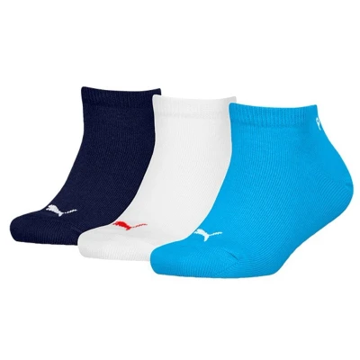Afbeelding van PUMA kids 3P sneakersokken invisible blauw &amp; wit II