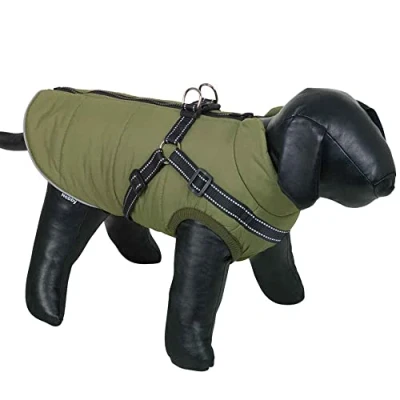 Afbeelding van Nobby Hondenjas Groen Salus 20 cm Reflecterend Winddicht Waterdicht Rits Winter Hondenkleding