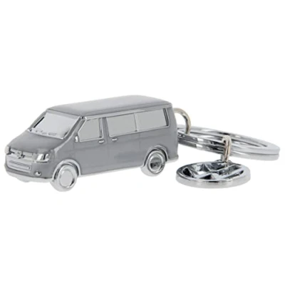 Afbeelding van BRISA VW Volkswagen Collection 3D metalen sleutelhanger Bus Design accessoires Bulli T5/T6 (Classic Bus/grijs)