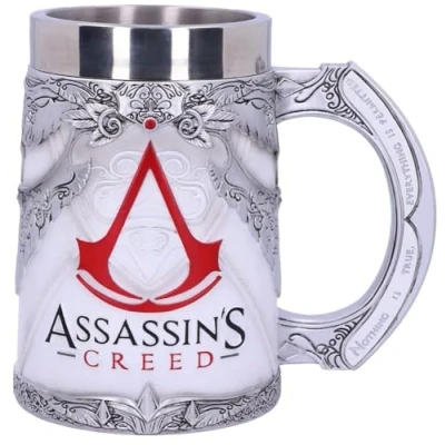 Afbeelding van Nemesis Now Assassin&#039;s Creed Logo Bierpul Wit 17.5cm