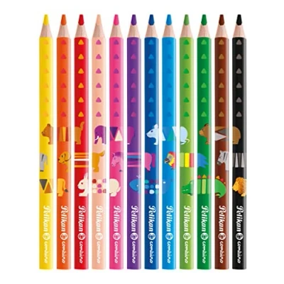 Image de Pelikan 811194 Combino Lot de 12 crayons couleur triangulaires épais