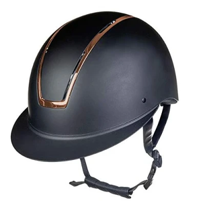 Afbeelding van HKM Cap Lady Shield Zwart/Rosegoud 55 57cm