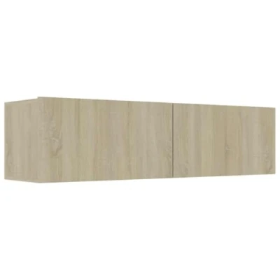 Afbeelding van Tv meubel 120x30x30 cm bewerkt hout sonoma eikenkleurig