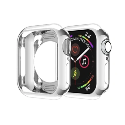 Afbeelding van Apple Watch Siliconen case 40mm Zilver Geschikt voor