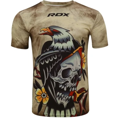 Afbeelding van RDX Sports T14 Harrier Tattoo T Shirt Grijs Kunststof