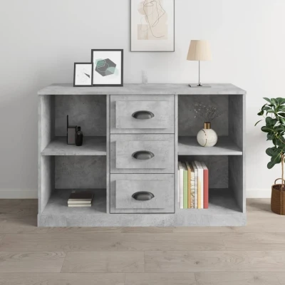 Afbeelding van Dressoir 104,5x35,5x67,5 cm bewerkt hout betongrijs