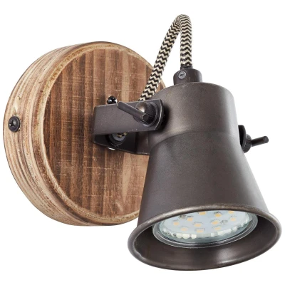 Afbeelding van Brilliant SEED Wandspot Bruin;Zwart