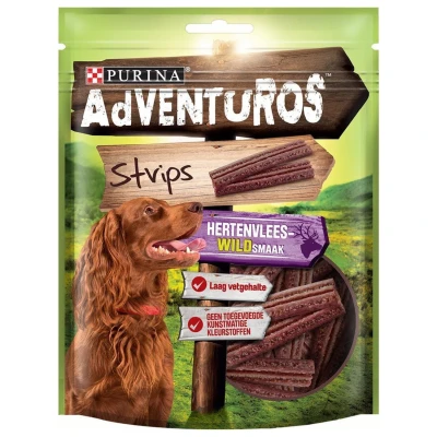 Afbeelding van Adventuros Strips Hondensnacks Hert Wild 90 g