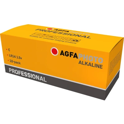 Afbeelding van Agfaphoto Batterij Alkaline, Baby, C, LR14, 1,5V Professioneel, Doos (10 Pack)
