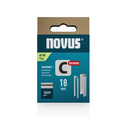 Afbeelding van Novus Niet met smalle rug C 4/18mm Superhard (1.000 stuks)