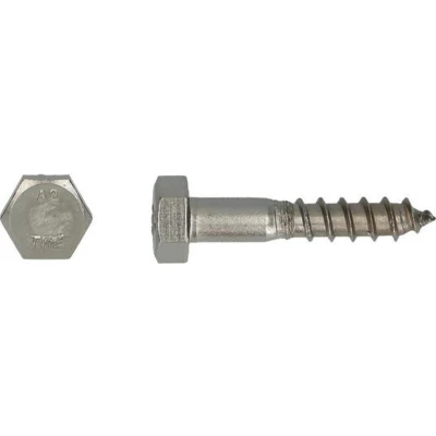 Afbeelding van Houtdraadbout RVS A2 DIN 571 Diameter 10x50mm 50 stuks