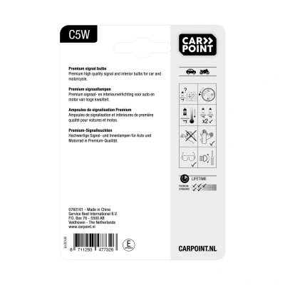Afbeelding van Carpoint Premium Autolampen 12V C5W 2 Stuks 0760161