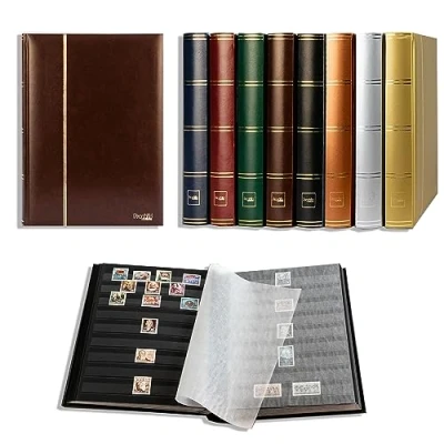 Afbeelding van Album timbres Prophila (nouveau) 60 pages noires, couverture rembourrée marron