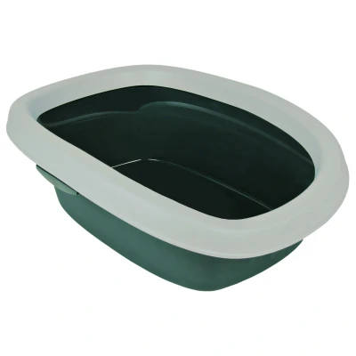 Afbeelding van Trixie Kattenbak Carlo. Met Rand Donkergrijs Kattentoilet 38x17x58 cm