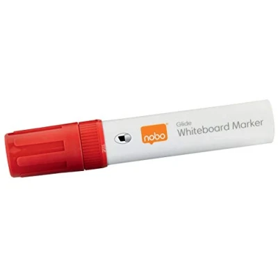 Afbeelding van Nobo Glide Whiteboard Markers Stiften Met Beitelvormige Punt 4 Stuks Rood