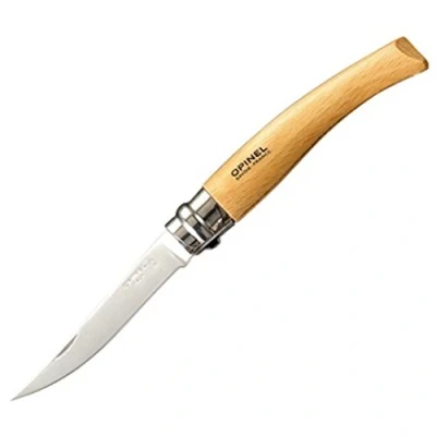 Afbeelding van Opinel zakmes slimline rvs / inox + beukenhout no. 8
