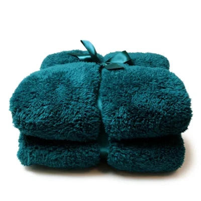 Afbeelding van Unique Living Teddy Fleece Plaid 150x200 cm Everglade Blue