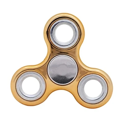 Afbeelding van Toyland® Fidget Hand Spinner, stress en angstverlichting, verschillende kleuren (gouden zilveren ringen)