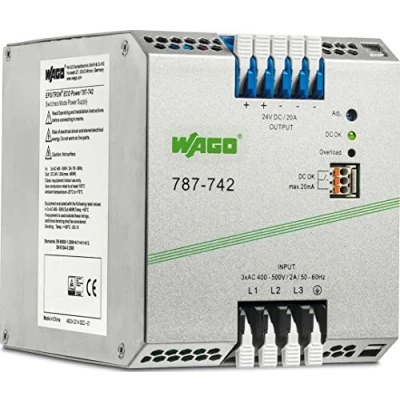 Afbeelding van WAGO 787 742 DIN rail netvoeding 24 V 20 A 480 W Aantal uitgangen: 1 x Inhoud: stuk(s)