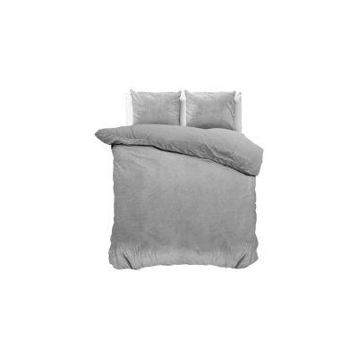 Afbeelding van Dekbedovertrek Lits Jumeaux 240x200 Sleeptime Velvet Grijs