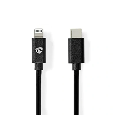 Image de Lightning Câble Nedis CCGP39650BK10 Noir