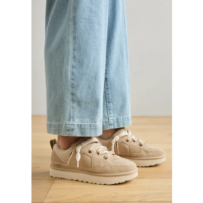 Afbeelding van UGG Lowmel Sneakers laag, Dames, Maat: 40, Mustard seed Leer en textiel