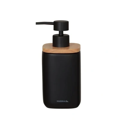 Afbeelding van Sealskin Mind Zeepdispenser 200 ml vrijstaand Zwart Tijdloze uitstraling