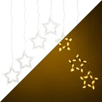 Afbeelding van Lichtgordijn met sterren 10.72 meter Konstsmide (7 LEDs, Binnen/Buiten)