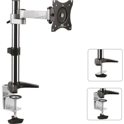 Afbeelding van Maclean Monitorbeugel monitor bureauhouder voor LCD 13&quot; tot 27&quot; max VESA 100x100 8kg aluminium, MC 717