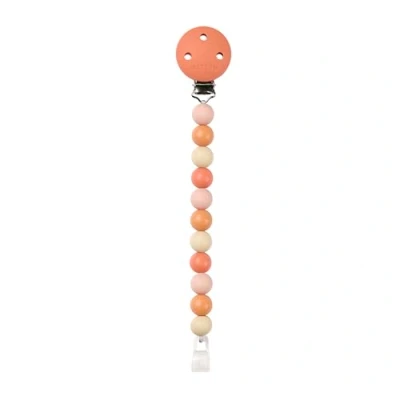 Afbeelding van Nattou SILICONE Fopspeenketting 21 cm Beige/Terracotta