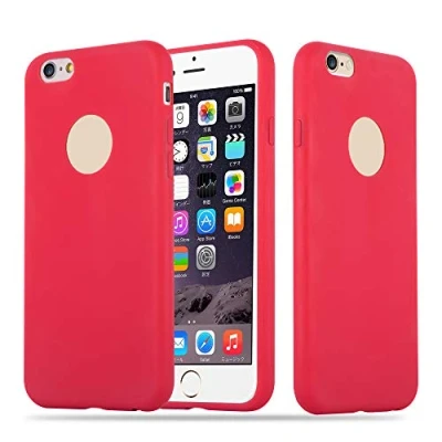 Afbeelding van Cadorabo Hoesje geschikt voor Apple iPhone 6 / 6S in CANDY ROOD Beschermhoes gemaakt van flexibel TPU silicone Case Cover