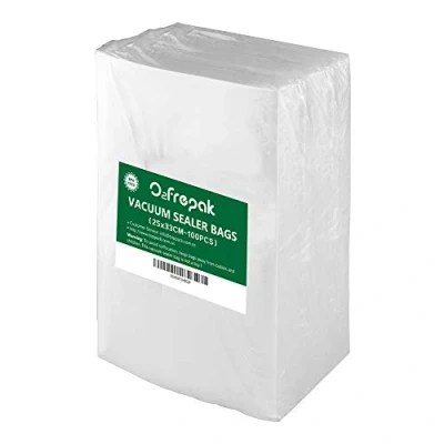 Afbeelding van O2frepak 100 zakken 25 x 33 cm vacuümzakken voor levensmiddelen, BPA vrij en LFGB vrij, vacuümvrieszak, compatibel met elke vacuümsealer