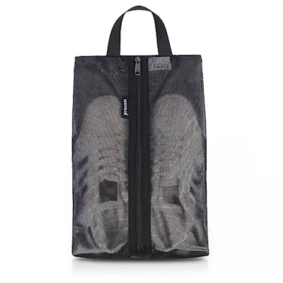 Afbeelding van Prezon Reisschoenentas, waterdicht TPU mesh, robuuste YKK ritssluiting, vuilafstotend, schoenenorganizer, schoenentas met ritssluiting voor reizen of, zwart.,