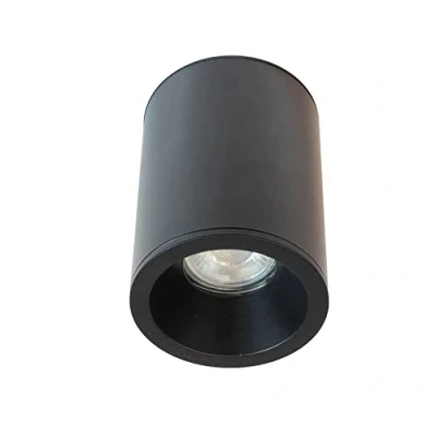Afbeelding van wonderlamp Oppervlaktespot voor binnen en buiten, zwart, IP65, geschikt badkamer, GU10 lamp, cilindrisch, Lutar