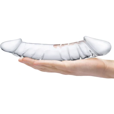 Afbeelding van Glas Girthy Realistic Glass Double Dong