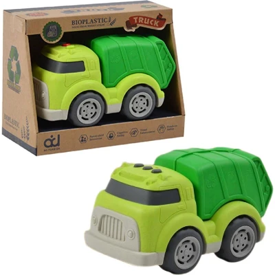 Afbeelding van Bioplastic Vuilniswagen 18 cm Groen