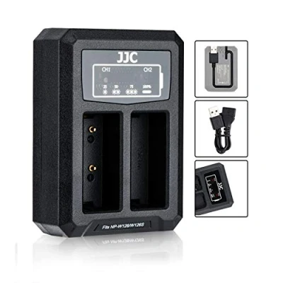 Afbeelding van NP W126 Dubbele USB Batterijoplader voor Fujifilm X100V X PRO3 PRO2 T3 T2 T1 T30 T20 T10 T200 T100 Digitale Camera, Opladers Fuji S