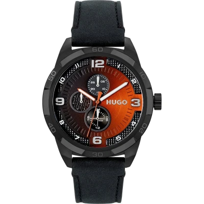 Afbeelding van Hugo Heren horloges quartz analoog One Size Zwart 32022038