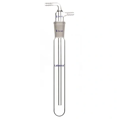 Afbeelding van Labasics glazen vacuüm val met 10 mm slang, lengte 200 onder de afdichting 24/40, koude trap voor laboratoriumapparaten