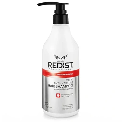 Afbeelding van Redist anti haarshampoo, 500 ml, haaruitvalshampoo, effectief tegen haaruitval, versterkend, regenererend, bevordert de groei, behandeling voor groei van