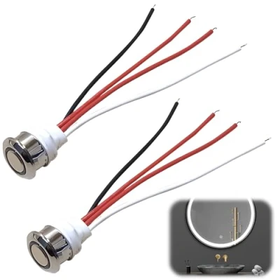 Afbeelding van 2 stuks 12 V led touch dimmer: DC 5 24 dimmer, traploze dimsensorschakelaar, schakelaar voor 18 mm montagegat,