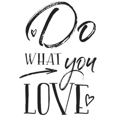 Image de Tampon en bois do what you love 7x10cm rayher